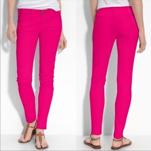 Current/Elliott The Ankle Skinny Jeans Bright Pink